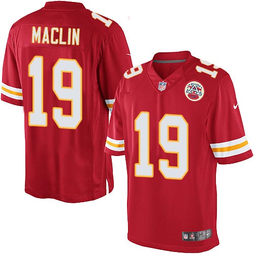Youth Elite Jeremy Maclin Nike Jersey Red Home - #19 NFL Kansas City Chiefs